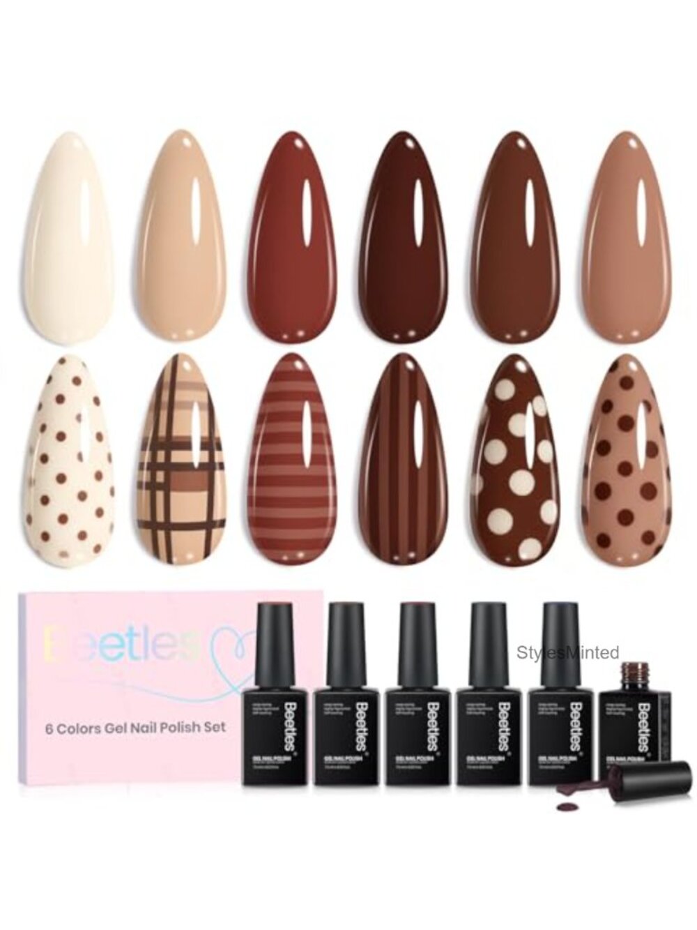 Gel Nail Polish Set 6 Colors UV LED Manicure Salon DIY Home